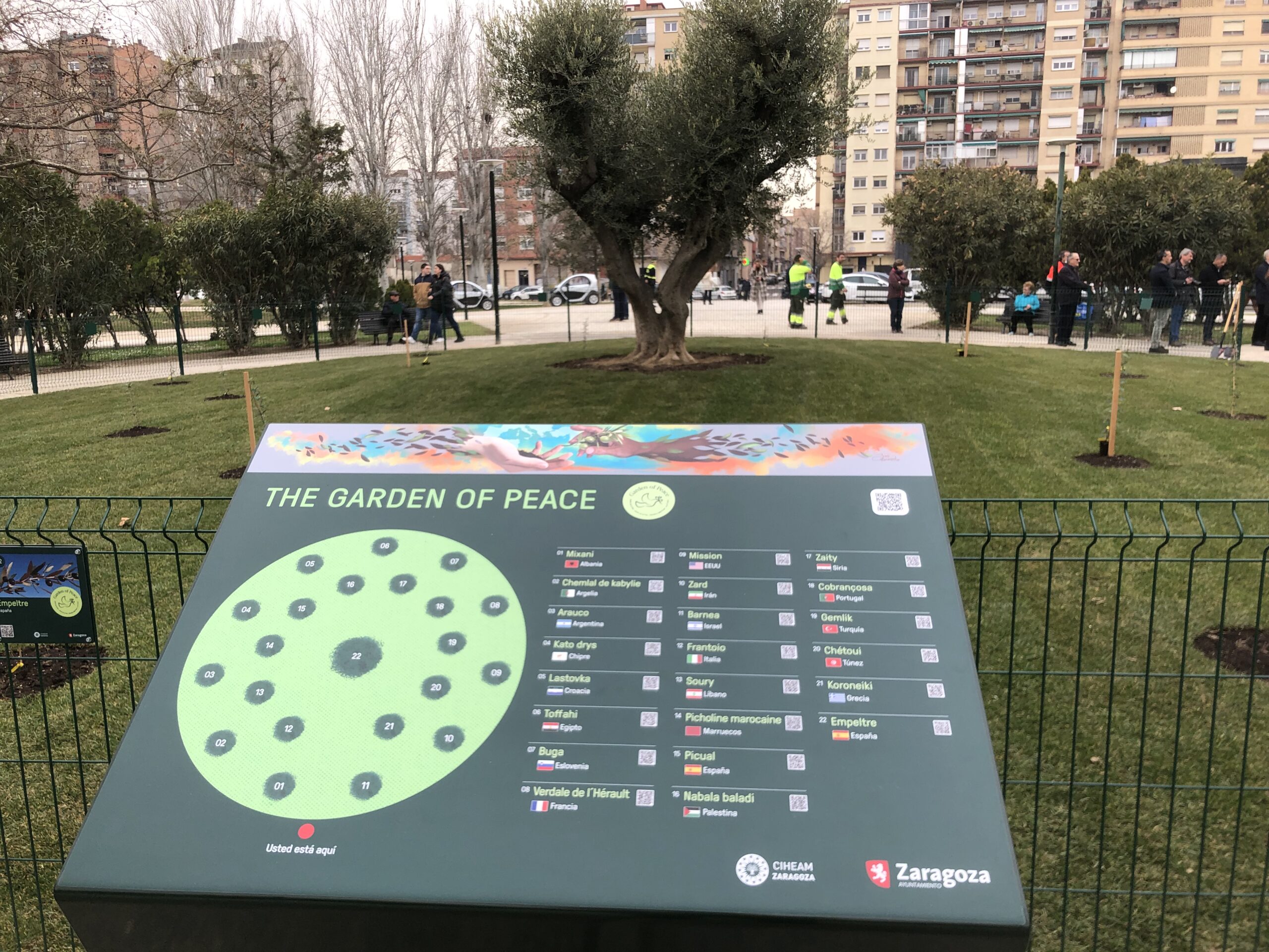 Jardin de la Paix dans l’un des territoires du projet